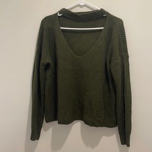 Dark green scoop neck sweater